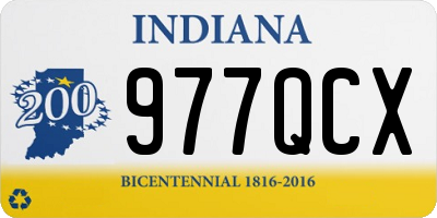 IN license plate 977QCX