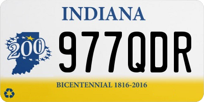 IN license plate 977QDR