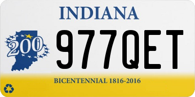 IN license plate 977QET