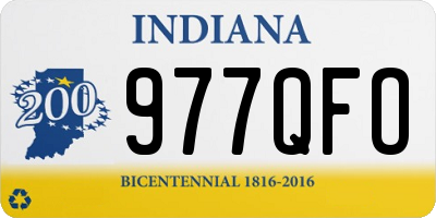 IN license plate 977QFO