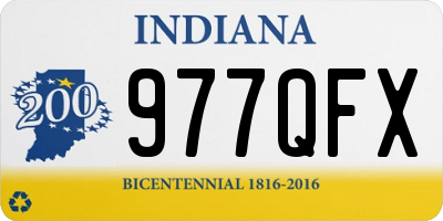 IN license plate 977QFX
