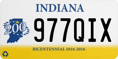 IN license plate 977QIX