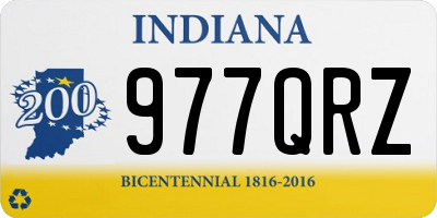 IN license plate 977QRZ