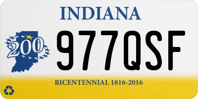IN license plate 977QSF