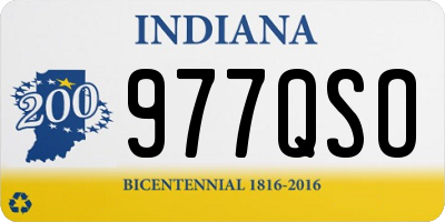 IN license plate 977QSO