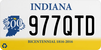 IN license plate 977QTD