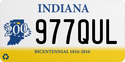 IN license plate 977QUL