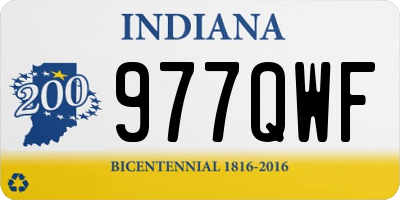 IN license plate 977QWF
