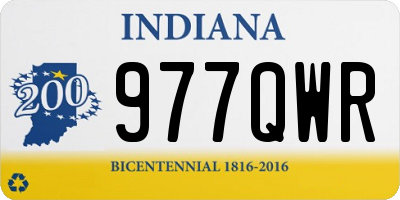 IN license plate 977QWR