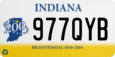 IN license plate 977QYB