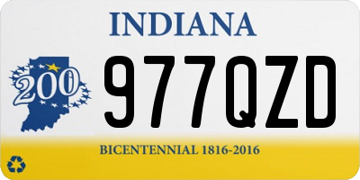 IN license plate 977QZD