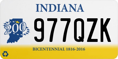 IN license plate 977QZK