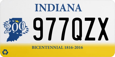 IN license plate 977QZX