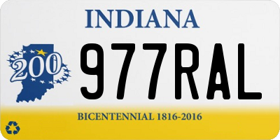 IN license plate 977RAL