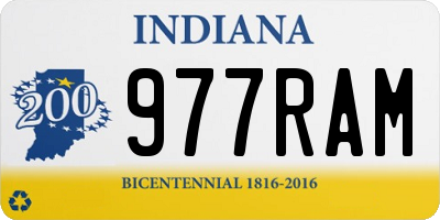 IN license plate 977RAM