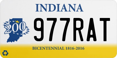 IN license plate 977RAT