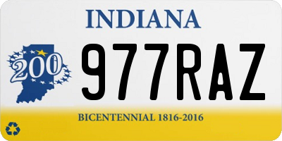 IN license plate 977RAZ