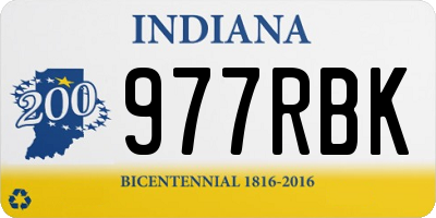 IN license plate 977RBK