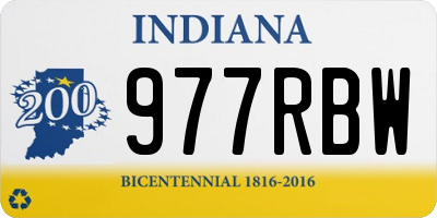 IN license plate 977RBW