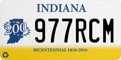 IN license plate 977RCM