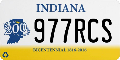 IN license plate 977RCS