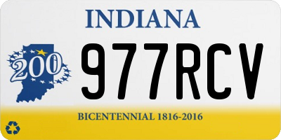 IN license plate 977RCV