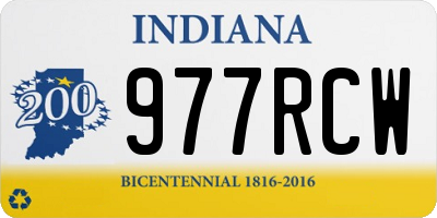 IN license plate 977RCW