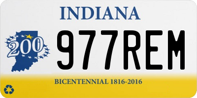 IN license plate 977REM