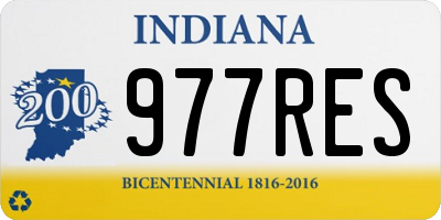IN license plate 977RES