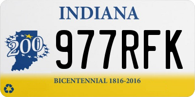 IN license plate 977RFK