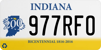 IN license plate 977RFO