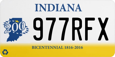 IN license plate 977RFX