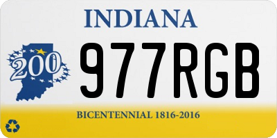 IN license plate 977RGB