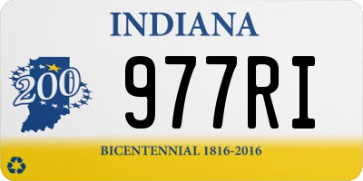 IN license plate 977RI
