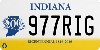 IN license plate 977RIG