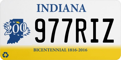 IN license plate 977RIZ