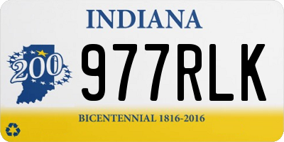 IN license plate 977RLK