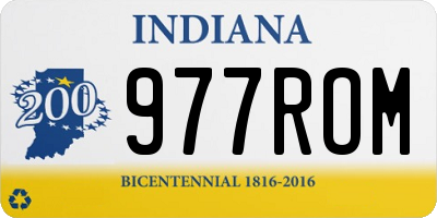 IN license plate 977ROM