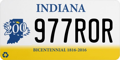 IN license plate 977ROR
