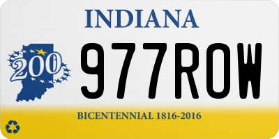 IN license plate 977ROW