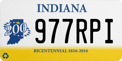 IN license plate 977RPI