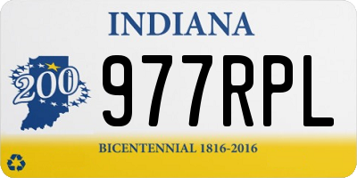 IN license plate 977RPL