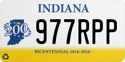 IN license plate 977RPP