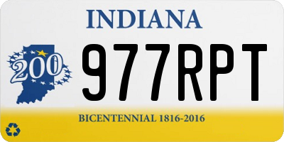 IN license plate 977RPT