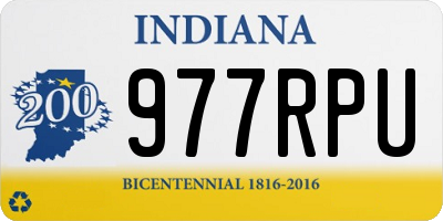 IN license plate 977RPU