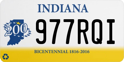 IN license plate 977RQI