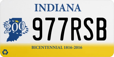 IN license plate 977RSB