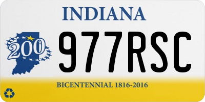 IN license plate 977RSC