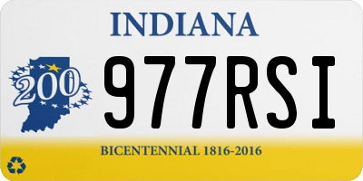 IN license plate 977RSI