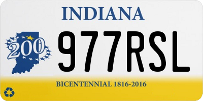 IN license plate 977RSL